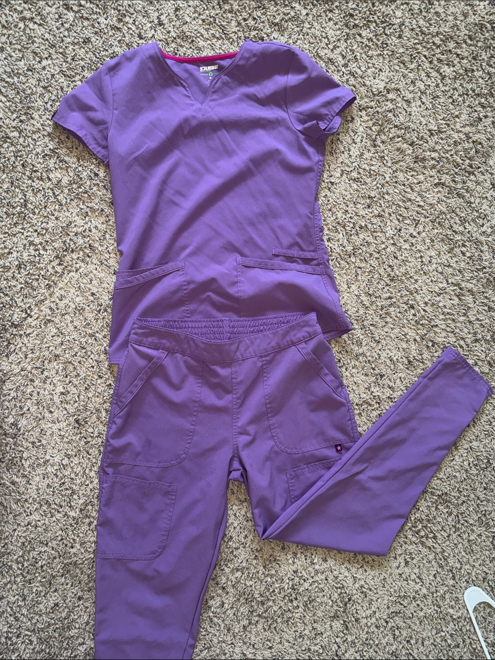 Scrubstar Purple Women's Scrub Top and Pants Set